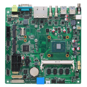 Axiomtek MANO311 Mini ITX Motherboard with Celeron N3350 processor, 6 USB, LVDS, 2 HDMI